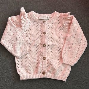 EUC Fixoni Button Up Cotton Sweater 6 mth